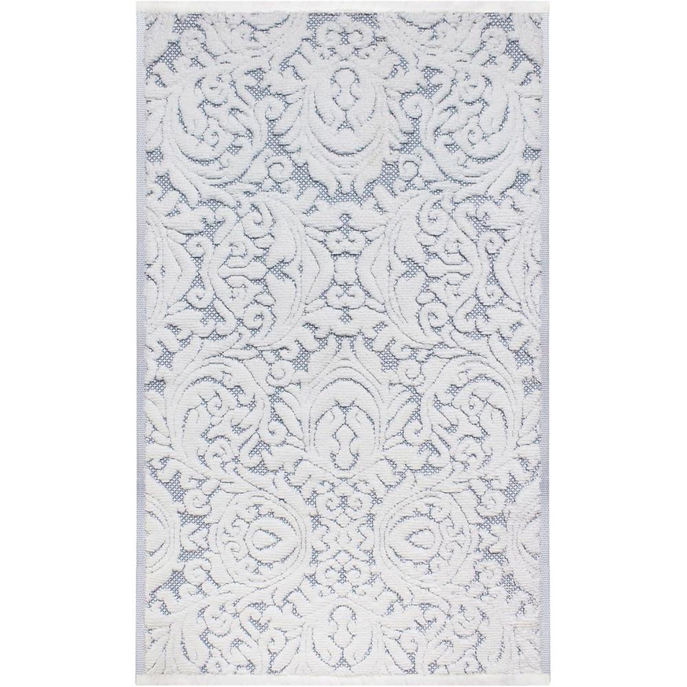 imageCOTTON CRAFT Bath Mats  2 Pack 100 Cotton 21x34 Inches  Ultra Absorbent  Plush 1000 GSM  Banded Border Luxury Towel Rug  Step Out Tub Shower Floor Mat Not a Bathroom Rug  BlackBlue White