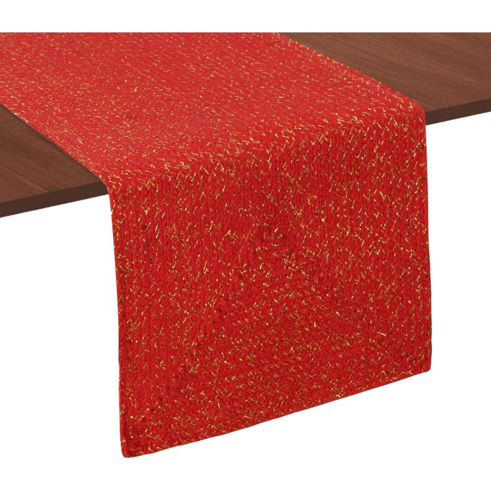 imageCOTTON CRAFT Christmas Table Runner  Xmas Tartan Plaid Festive Tablerunner  Pure Cotton Gingham Buffalo Check Reusable Decorative Holiday Party Celebration Table Dcor  13x72 Inch  Red Green MultiRed Gold Metallic