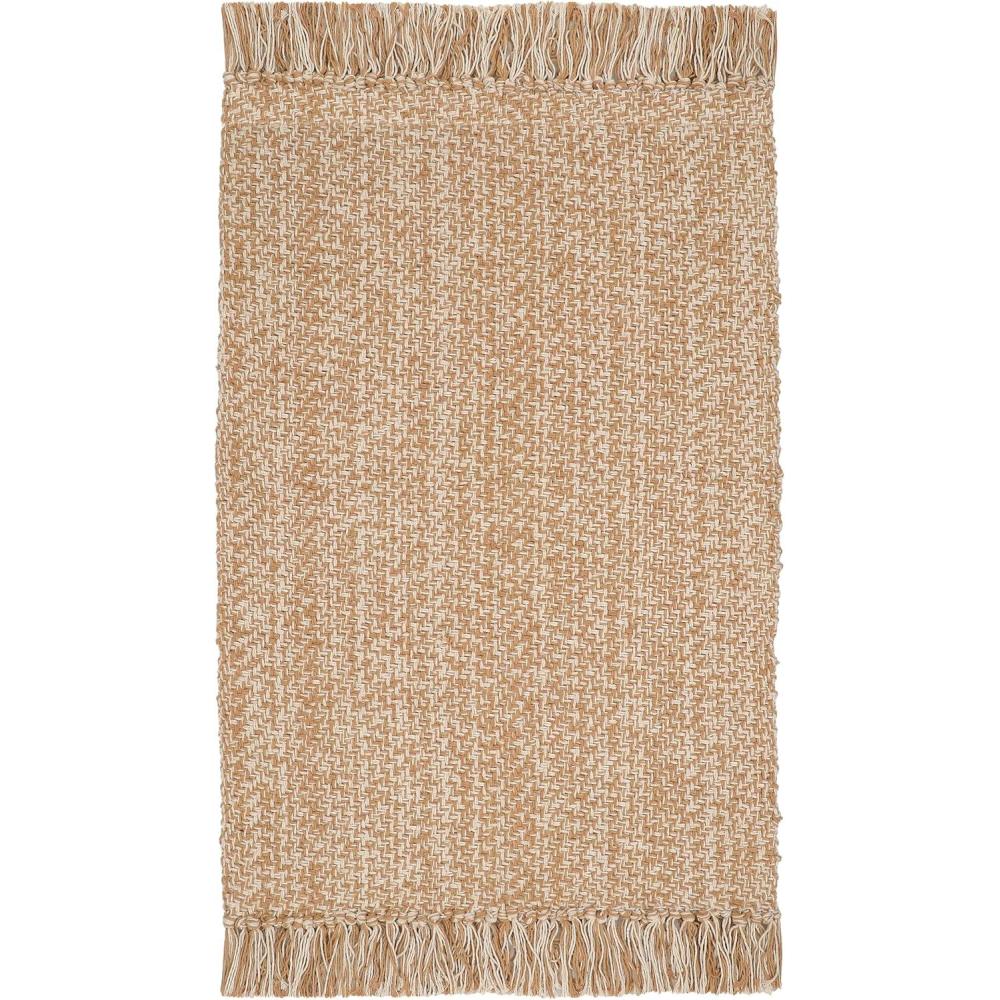 imageCOTTON CRAFT Cotton Chindi Rag Rug  2 Pack  Boho Farmhouse Rustic Area Accent Throw Rug  Handwoven Reversible Natural Recycled Yarn  Living Room Den Study Home Dcor Gift 20 x 32 in  Multi ColorNatural  1 Pack