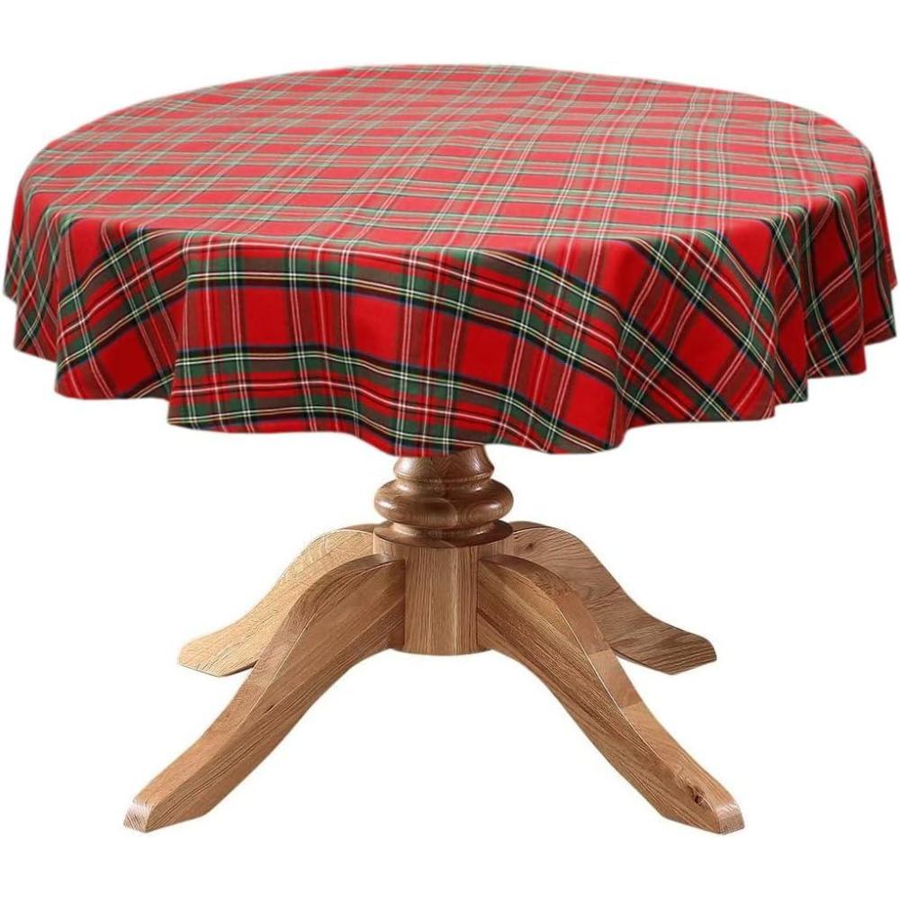 imageCOTTON CRAFT Countryside Classic Gingham Buffalo Check Plaid Tablecloth Premium Cotton Halloween Harvest Autumn Fall Thanksgiving Holiday Christmas Xmas Dining Celebration Festive Party  60x120 RedRed Green Multi Plaid