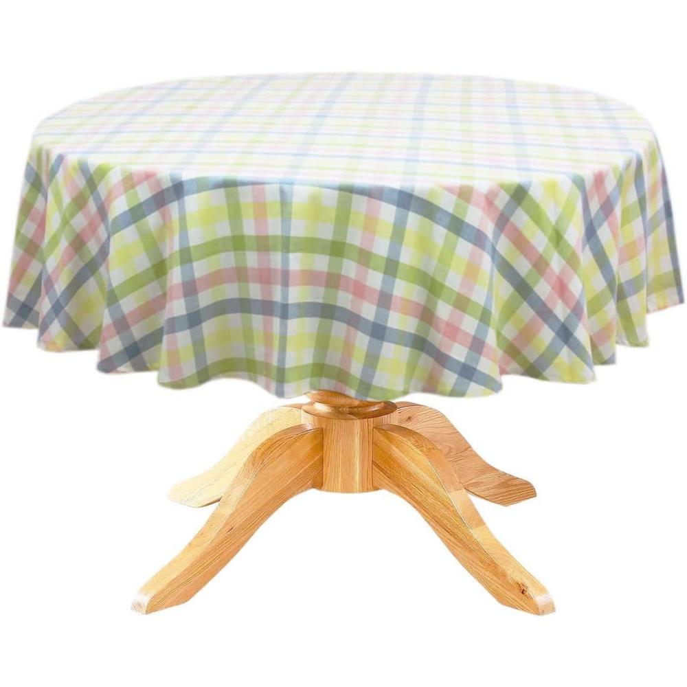 imageCOTTON CRAFT Countryside Classic Gingham Buffalo Check Plaid Tablecloth Premium Cotton Halloween Harvest Autumn Fall Thanksgiving Holiday Christmas Xmas Dining Celebration Festive Party  60x120 RedYellow Multi