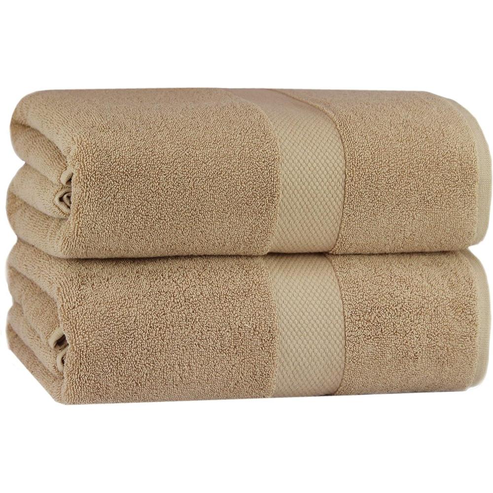 imageCOTTON CRAFT Hooded Hotel Towel  Oversized Extra Large 40 x 80  Heavyweight 700 GSM Towel with Hood for Adults  100 Cotton Ringspun Terry Pool Beach Bath Sheet Wrap  Soft Plush Absorbent  BlueLinen  2 Pack Bath Sheet