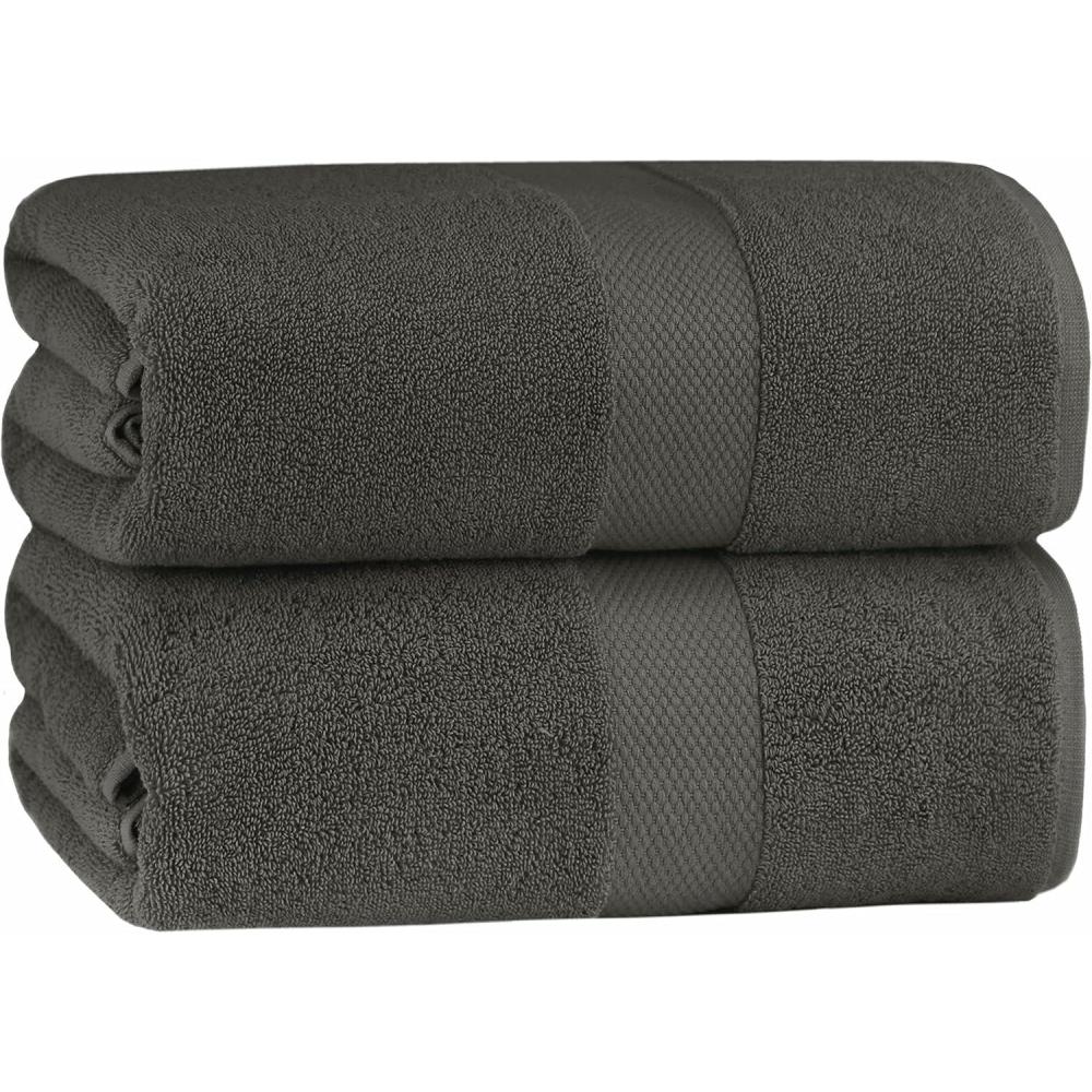 imageCOTTON CRAFT Hooded Hotel Towel  Oversized Extra Large 40 x 80  Heavyweight 700 GSM Towel with Hood for Adults  100 Cotton Ringspun Terry Pool Beach Bath Sheet Wrap  Soft Plush Absorbent  BlueGrey  2 Pack Bath Sheet