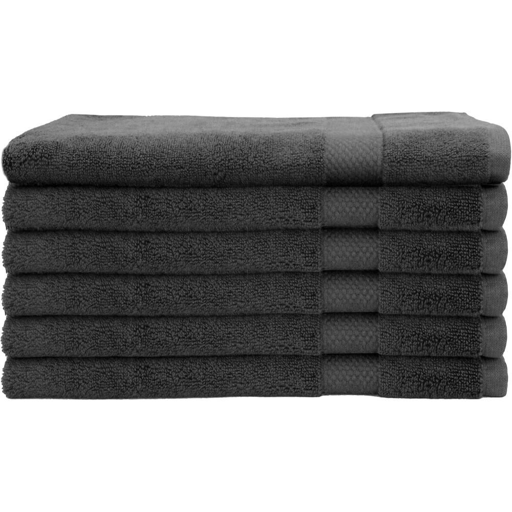 imageCOTTON CRAFT Hooded Hotel Towel  Oversized Extra Large 40 x 80  Heavyweight 700 GSM Towel with Hood for Adults  100 Cotton Ringspun Terry Pool Beach Bath Sheet Wrap  Soft Plush Absorbent  BlueGrey  6 Pack Hand Towel