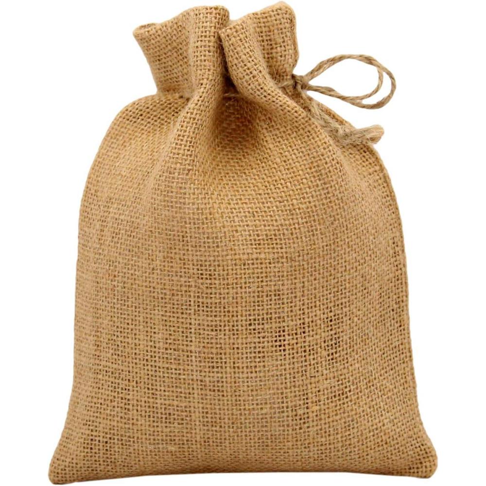 imageCOTTON CRAFT Jute Gift Bags With Drawstring  24 Pack 4x6 inches  Reusable 100 Jute Burlap Versatile Durable Wedding Bridal Shower Jewelry Party Christmas Bathroom Makeup Sample Favor Bags  NaturalNatural