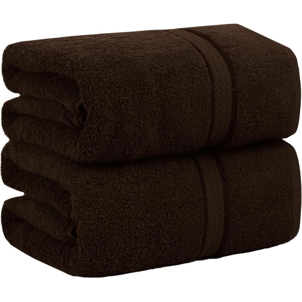 imageCOTTON CRAFT Ultra Soft Bath Sheets  2 Pack  35 x 70  Absorbent Quick Dry Everyday Luxury Hotel Bathroom Spa Gym Shower Beach Pool Travel Dorm 100 Ringspun Cotton  580 GSM  Easy Care  BurgundyChocolate  Bath Sheet