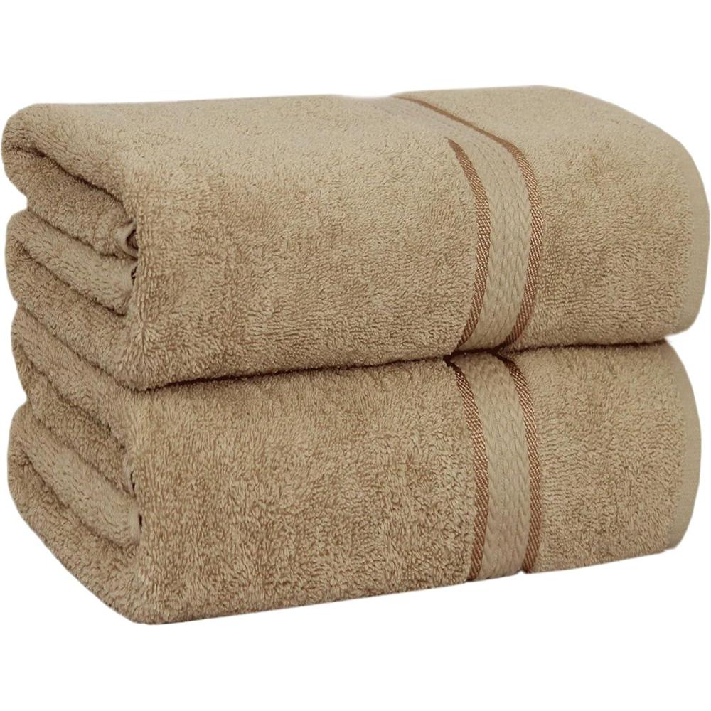 imageCOTTON CRAFT Ultra Soft Bath Sheets  2 Pack  35 x 70  Absorbent Quick Dry Everyday Luxury Hotel Bathroom Spa Gym Shower Beach Pool Travel Dorm 100 Ringspun Cotton  580 GSM  Easy Care  BurgundyLinen  Bath Sheet