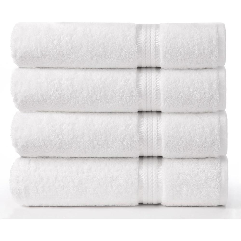 imageCOTTON CRAFT Ultra Soft Washcloths  12 Pack 100 Cotton Facecloths  Baby Wash Cloth Set  Absorbent Quick Dry Everyday Luxury Bathroom Kitchen Spa Gym Pool Dorm  Plush 580 GSM  12x12  Light BlueWhite