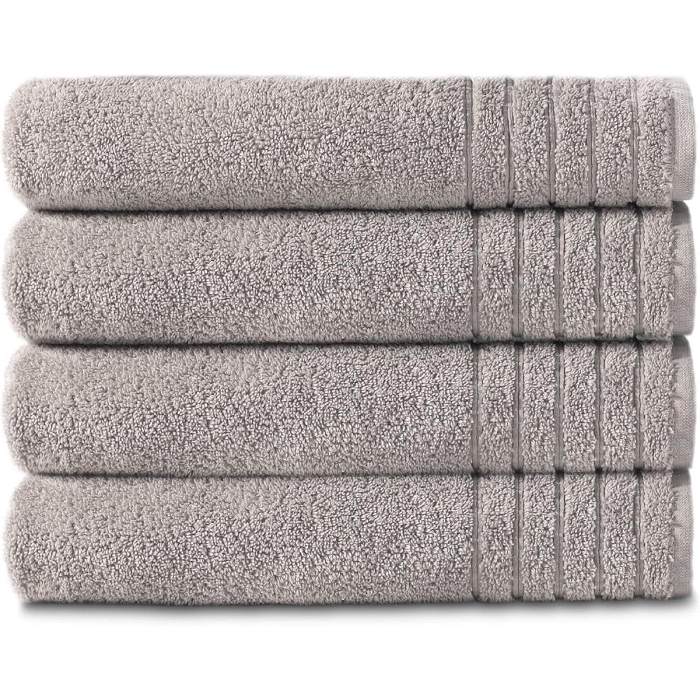 imageCOTTON CRAFT Ultra Soft Washcloths  12 Pack 100 Cotton Facecloths  Baby Wash Cloth Set  Absorbent Quick Dry Everyday Luxury Bathroom Kitchen Spa Gym Pool Dorm  Plush 580 GSM  12x12  Light BlueLight Grey