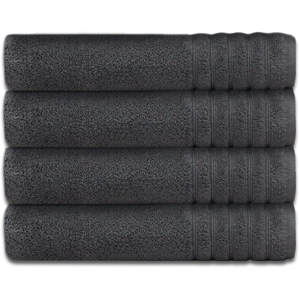 imageCOTTON CRAFT Ultra Soft Washcloths  12 Pack 100 Cotton Facecloths  Baby Wash Cloth Set  Absorbent Quick Dry Everyday Luxury Bathroom Kitchen Spa Gym Pool Dorm  Plush 580 GSM  12x12  Light BlueCharcoal Grey