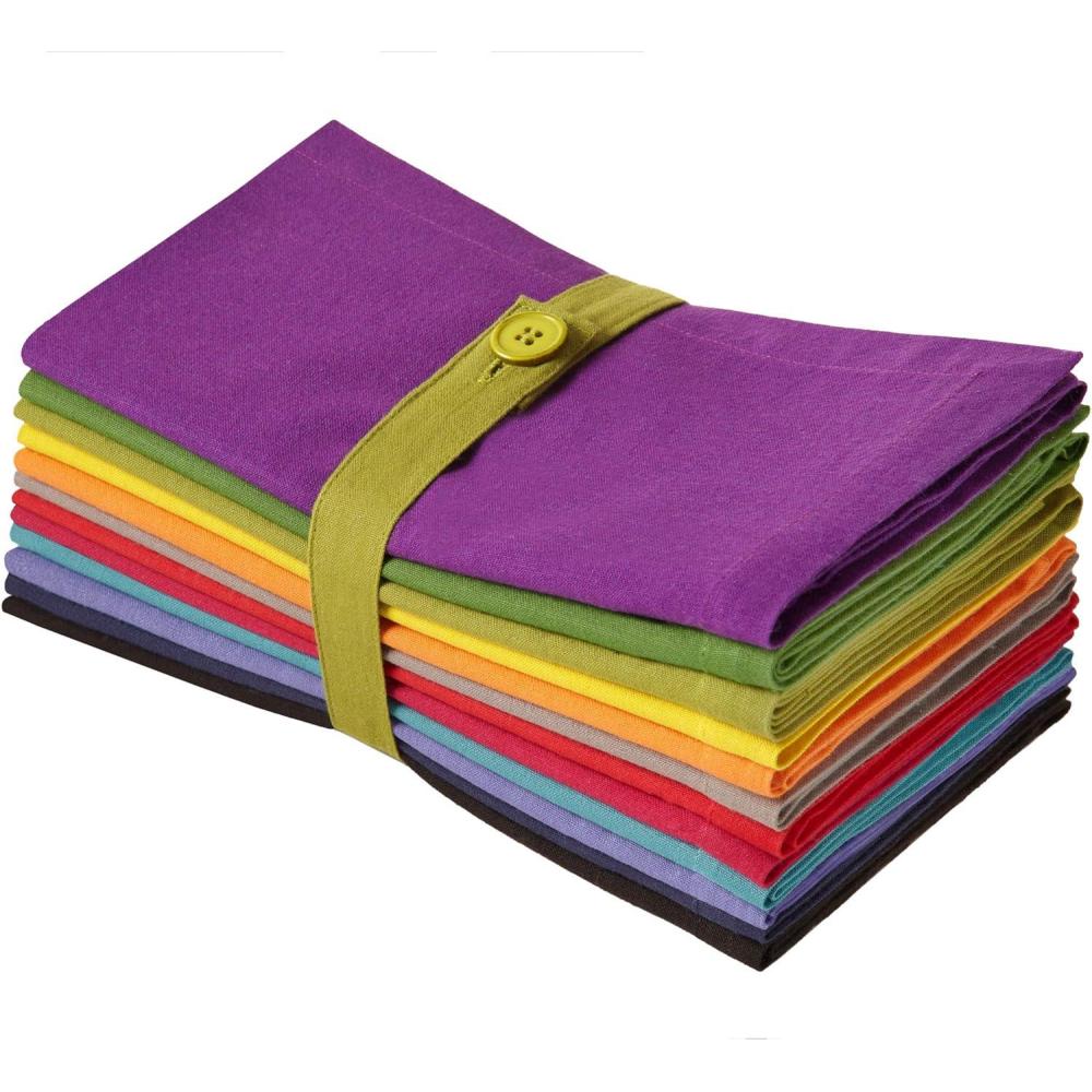 imageCotton Craft Napkins 12 Pack Oversized Dinner Napkins 20x20 Tomato 100 Cotton Tailored with Mitered corners and a generous hem Napkins are 38 larger than standard size napkinsMulticolor  12 Pack