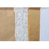 COTTON CRAFT – 2 Piece Valance – Jute Cotton Multi with Lace – Size 72 Inch x 16 Inch – Casual Chic Stylish
