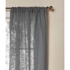 COTTON CRAFT – Genuine Pure 100% Linen Rod Pocket Window Panels – One Pair – Charcoal 54×108. Hand Crafted & Hand Stitched Sheer Linen Panels – Generous 6 inch Hem – Truly Sophisticated Luxury