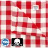 COTTON CRAFT 12 Pack Gingham Checks Oversized Dinner Napkins – Red – Size 20×20-100% Cotton – Tailored with Mitered Corners and a Generous Hem – Easy Care Machine wash