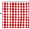 COTTON CRAFT 12 Pack Gingham Checks Oversized Dinner Napkins – Red – Size 20×20-100% Cotton – Tailored with Mitered Corners and a Generous Hem – Easy Care Machine wash