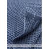 COTTON CRAFT 6 Piece Set – 100% Cotton Bathroom Towels – Soft Absorbent Sculpted Jacquard Velour Decorative – 550 GSM Luxury Guest – 2 Bath, 2 Hand, 2 Washcloth – Blue(Blue)