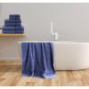 COTTON CRAFT 6 Piece Set – 100% Cotton Bathroom Towels – Soft Absorbent Sculpted Jacquard Velour Decorative – 550 GSM Luxury Guest – 2 Bath, 2 Hand, 2 Washcloth – Blue(Blue)