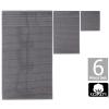 COTTON CRAFT 6 Piece Towel Set – 100% Cotton Plush 600 GSM Sculpted Super Zero Twist Pleated Ribbed Bathroom Towel Set – Soft Absorbent Luxury – 2 Bath Towel, 2 Hand Towel, 2 Washcloth – Charcoal Grey