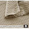 COTTON CRAFT Amazing Kitchen Towels – Set of 12 Terry Towels – 100% Cotton Euro Café Waffle Weave Dish Towel Set – Soft Absorbent Quick Dry Low Lint Reusable Pantry Bar Cleaning Cloth – 16×28 – Black(Beige)