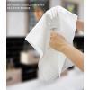 COTTON CRAFT Amazing Kitchen Towels – Set of 12 Terry Towels – 100% Cotton Euro Café Waffle Weave Dish Towel Set – Soft Absorbent Quick Dry Low Lint Reusable Pantry Bar Cleaning Cloth – 16×28 – Black(White)