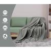 COTTON CRAFT Basket Weave Blanket – 100% Cotton 330 GSM Ultra Soft Thermal Blanket – All Season Light Breathable Skin Friendly Cooling Luxury Throw Blanket – Sofa Bed Travel Dorm – 90×102 King – White(Grey)