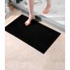 COTTON CRAFT Bath Mats – 2 Pack 100% Cotton 21×34 Inches – Ultra Absorbent – Plush 1000 GSM – Banded Border Luxury Towel Rug – Step Out Tub Shower Floor Mat -Not a Bathroom Rug – Black(Black)