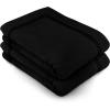 COTTON CRAFT Bath Mats – 2 Pack 100% Cotton 21×34 Inches – Ultra Absorbent – Plush 1000 GSM – Banded Border Luxury Towel Rug – Step Out Tub Shower Floor Mat -Not a Bathroom Rug – Black(Black)