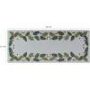 COTTON CRAFT Beaded Table Runner – Christmas Garland Holly Leaves – Xmas Holiday Fall Thanksgiving Celebration Festive Party Handmade Kitchen Dining Tabletop Décor Tablerunner -13×36- Red Green