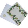 COTTON CRAFT Beaded Table Runner – Christmas Garland Holly Leaves – Xmas Holiday Fall Thanksgiving Celebration Festive Party Handmade Kitchen Dining Tabletop Décor Tablerunner -13×36- Red Green