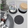 COTTON CRAFT Braided Bar Coasters – 8 Pack – Reusable Drink Beverage Moisture Absorbent Heat Resistant Countertop Tabletop Protection – Celebration Party Gift – 2 Each Black, Lt. Grey, Dk. Grey, Tan