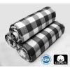 COTTON CRAFT Café Kitchen Window Curtain 3 Pc – Tier Curtains with Valance – Gingham Buffalo Check 100% Cotton Window Panel Treatment – Farmhouse Country Rustic Laundry Bedroom – 30×36 / 16×60 – Black(Black & White)