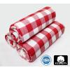 COTTON CRAFT Café Kitchen Window Curtain 3 Pc – Tier Curtains with Valance – Gingham Buffalo Check 100% Cotton Window Panel Treatment – Farmhouse Country Rustic Laundry Bedroom – 30×36 / 16×60 – Black(Red & White)