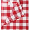 COTTON CRAFT Café Kitchen Window Curtain 3 Pc – Tier Curtains with Valance – Gingham Buffalo Check 100% Cotton Window Panel Treatment – Farmhouse Country Rustic Laundry Bedroom – 30×36 / 16×60 – Red(Red & White)