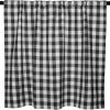 COTTON CRAFT Café Kitchen Window Curtain 3 Pc – Tier Curtains with Valance – Gingham Buffalo Check 100% Cotton Window Panel Treatment – Farmhouse Country Rustic Laundry Bedroom – 30×36 / 16×60 – Black(Black & White)