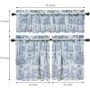 COTTON CRAFT Café Kitchen Window Curtain 3 Pc – Tier Curtains with Valance – Gingham Buffalo Check 100% Cotton Window Panel Treatment – Farmhouse Country Rustic Laundry Bedroom – 30×36 / 16×60 – Black(Blue)