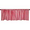 COTTON CRAFT Café Kitchen Window Curtain 3 Pc – Tier Curtains with Valance – Gingham Buffalo Check 100% Cotton Window Panel Treatment – Farmhouse Country Rustic Laundry Bedroom – 30×36 / 16×60 – Black(Red & White)