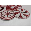 COTTON CRAFT Christmas Beaded Table Runner – Candy Cane – Xmas Holiday Harvest Autumn Fall Thanksgiving Celebration Festive Party Handmade Kitchen Dining Tabletop Décor Tablerunner – 13 x 36 – Red(Candy Cane)