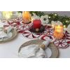 COTTON CRAFT Christmas Beaded Table Runner – Candy Cane – Xmas Holiday Harvest Autumn Fall Thanksgiving Celebration Festive Party Handmade Kitchen Dining Tabletop Décor Tablerunner – 13 x 36 – Red(Candy Cane)