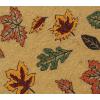 COTTON CRAFT Christmas Beaded Table Runner – Candy Cane – Xmas Holiday Harvest Autumn Fall Thanksgiving Celebration Festive Party Handmade Kitchen Dining Tabletop Décor Tablerunner – 13 x 36 – Red(Scattered Leaves)