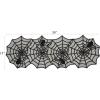 COTTON CRAFT Christmas Beaded Table Runner – Poinsettia – Xmas Holiday Harvest Autumn Fall Thanksgiving Celebration Festive Party Handmade Kitchen Dining Tabletop Décor Tablerunner – 13×36 – Red Green(Spider Web)