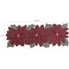 COTTON CRAFT Christmas Beaded Table Runner – Poinsettia – Xmas Holiday Harvest Autumn Fall Thanksgiving Celebration Festive Party Handmade Kitchen Dining Tabletop Décor Tablerunner – 13×36 – Red Green(Poinsettia)