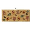 COTTON CRAFT Christmas Beaded Table Runner – Poinsettia – Xmas Holiday Harvest Autumn Fall Thanksgiving Celebration Festive Party Handmade Kitchen Dining Tabletop Décor Tablerunner – 13×36 – Red Green(Scattered Leaves)