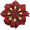 COTTON CRAFT Christmas Holiday Napkins -12 Pack – Cotton Cloth Table Napkins – Reusable Washable – Lunch Dinner Party Celebration Decorative Napkin Festive Gift Bag -17×17 White & Metallic Gold Stripe(Red Green Plaid)
