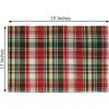 COTTON CRAFT Christmas Placemats – Set of 6 Xmas Tartan Plaid Festive Table Mat – Pure Cotton Reusable Gingham Buffalo Check Decorative Celebration Party Holiday Table Décor – 13×19 – Red Green Multi(Red Green Multi)