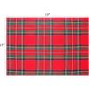 COTTON CRAFT Christmas Placemats – Set of 6 Xmas Tartan Plaid Festive Table Mat – Pure Cotton Reusable Gingham Buffalo Check Decorative Celebration Party Holiday Table Décor – 13×19 – Red Green Multi(Red Green Ivory)