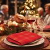 COTTON CRAFT Christmas Red Napkins -12 Pack 100% Cotton Dinner Napkins – All Year Xmas Fall Thanksgiving Celebration Party Gift Holiday Table Napkin – Soft Washable Reusable Cloth Napkin -18×18(Red Gold Plaid)