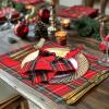 COTTON CRAFT Christmas Red Napkins -12 Pack 100% Cotton Dinner Napkins – All Year Xmas Fall Thanksgiving Celebration Party Gift Holiday Table Napkin – Soft Washable Reusable Cloth Napkin -18×18(Red Green Plaid)