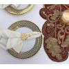 COTTON CRAFT Christmas Red Napkins -12 Pack 100% Cotton Dinner Napkins – All Year Xmas Fall Thanksgiving Celebration Party Gift Holiday Table Napkin – Soft Washable Reusable Cloth Napkin -18×18(Metallic Gold Stripes)
