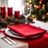 COTTON CRAFT Christmas Red Napkins -12 Pack 100% Cotton Dinner Napkins – All Year Xmas Fall Thanksgiving Celebration Party Gift Holiday Table Napkin – Soft Washable Reusable Cloth Napkin -18×18(Christmas Red)