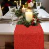 COTTON CRAFT Christmas Table Runner – Xmas Tartan Plaid Festive Tablerunner – Pure Cotton Gingham Buffalo Check Reusable Decorative Holiday Party Celebration Table Décor – 13×72 Inch – Red Green Multi(Red Gold Metallic)
